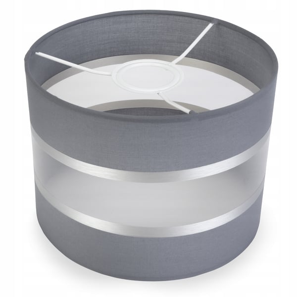 MODERNE LAMPESKÆRM 20 CM KROM STRIBE VALG AF 8 FARVER