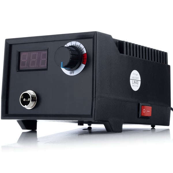 Rosfix 60W brændeovn/brændeovn med display Rosfix Sort Fenix RBB60W + Svamp til loddespidser 50x35mm 1 stk.