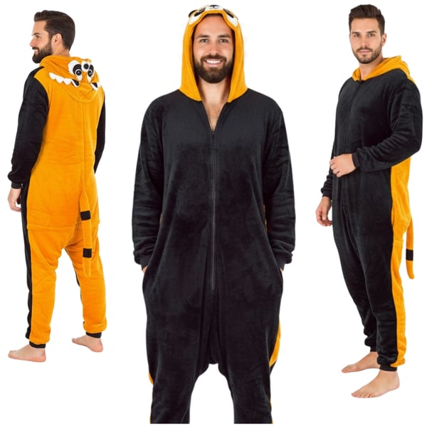 Lämmin naisten pyjama, pesukarhun lahjaksi tarkoitettu kigurumi-body, mukava asu, XL-kokoinen body, pesukarhun asu - M