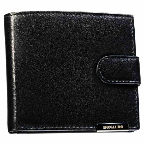 Miesten nahkalompakko RM-01L-BDF-BL-9960 musta