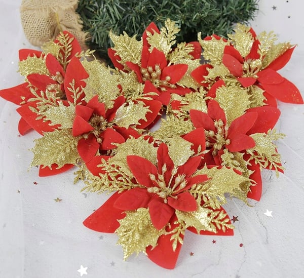 Betlehems stjärna till julgransblommor 6 st