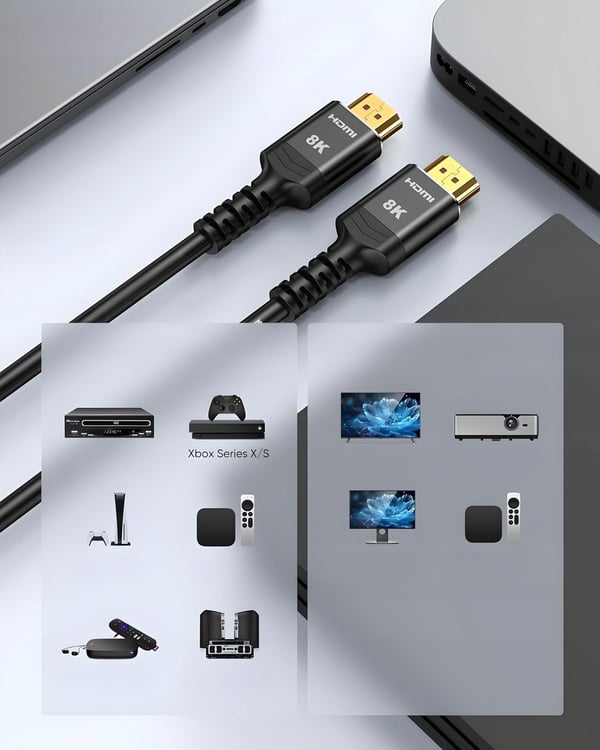 HDMI 2.1 Kabel Ultra High Speed ​​8K 60Hz 4K 120Hz UHD 3M PS5 Xbox eARC UHDTV