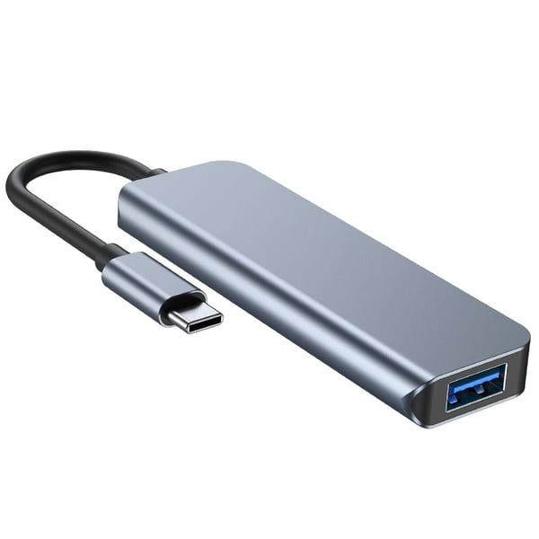 Adapter USB-C Hub 3xUSB 3.0 Kortlæser TF/SD Plug and Play