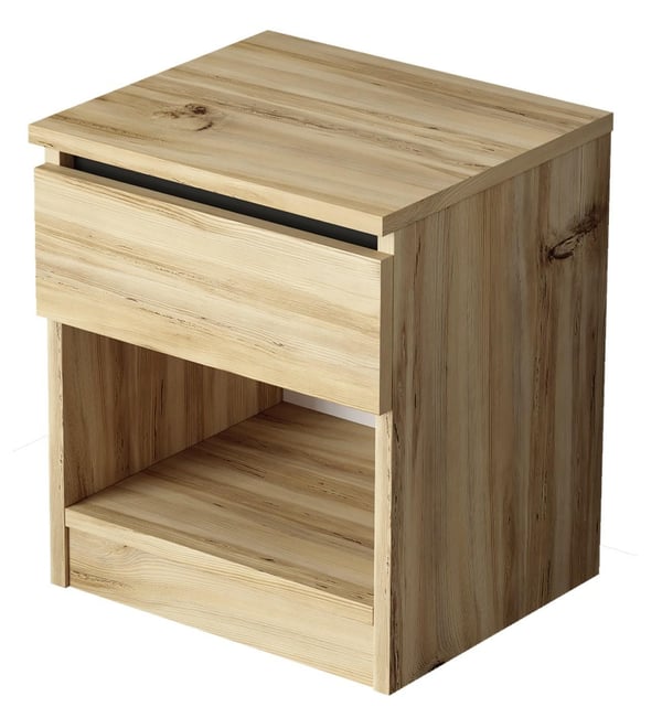 Stabilt LUVIO sengebord, egefarve