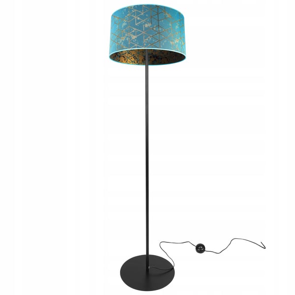 GULVLAMPE MED STÅENDE METALSKÆRM MØNSTER