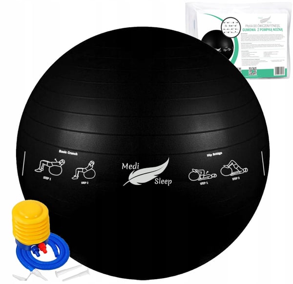 Kuntoutusvoimistelupallo harjoituksiin, kuntoharjoitteluun pumpulla 65 cm
