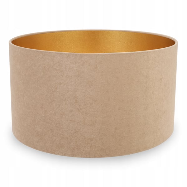 MODERNE GYLDEN FLØJLS LAMPESKÆRM 35 cm