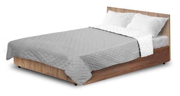 Quiltet dynebetræk ultrasonisk 200x220 cm grå-hvid