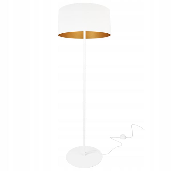 STÅENDE GULVLAMPE, STATIV, KROM, FLØJLSSKÆRM