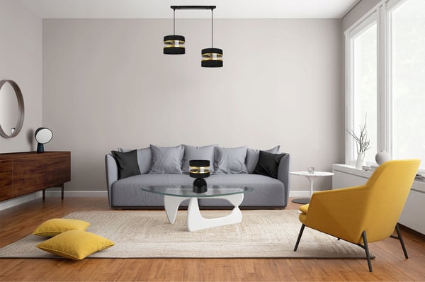 NATBORDLAMPE, ELEGANT GYLDET LAMPESKÆRM, 20 CM
