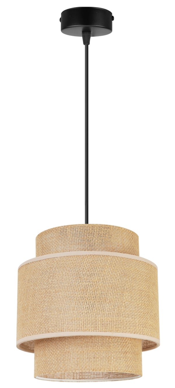 Hængende lampe, loftslysekrone, lampeskærm, boho juta