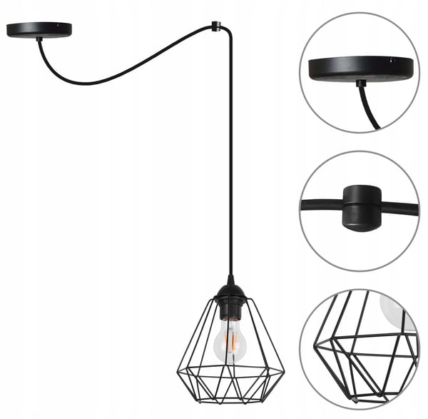 HÄNGANDE taklampa ljuskrona SPIDER loft E27 LED