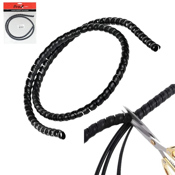 Prox spiralskydd 8mm-1m svart