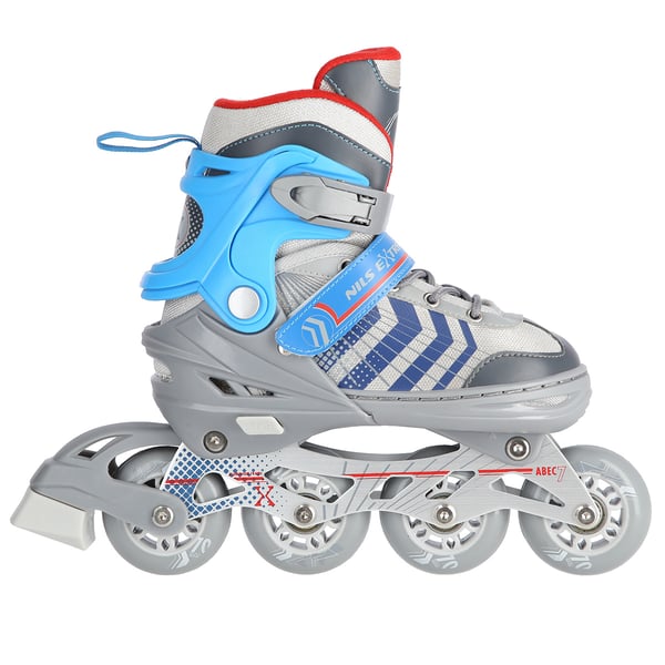 NH18192 4i1 grå-blå inline skøjter med hockeywheel NILS EXTREME NH18192 4i1 grå-blå inline skøjter med hockeywheel NILS EXTREME - 5907695591835
