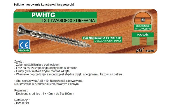 TROPIC C2 HÅRDT TRÆSKRUE 4,5*50MM T20 - 2,0 STO - SPK 4,5*50 T