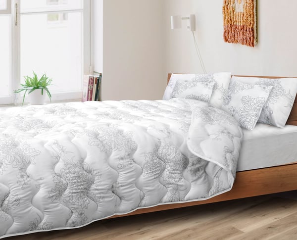 Dyne 155x220 cm helårs antiallergisk mikrofiber printet silikone