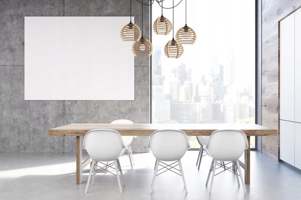 Hængende lampe, loftslysekrone, træ, LED lampeskærm