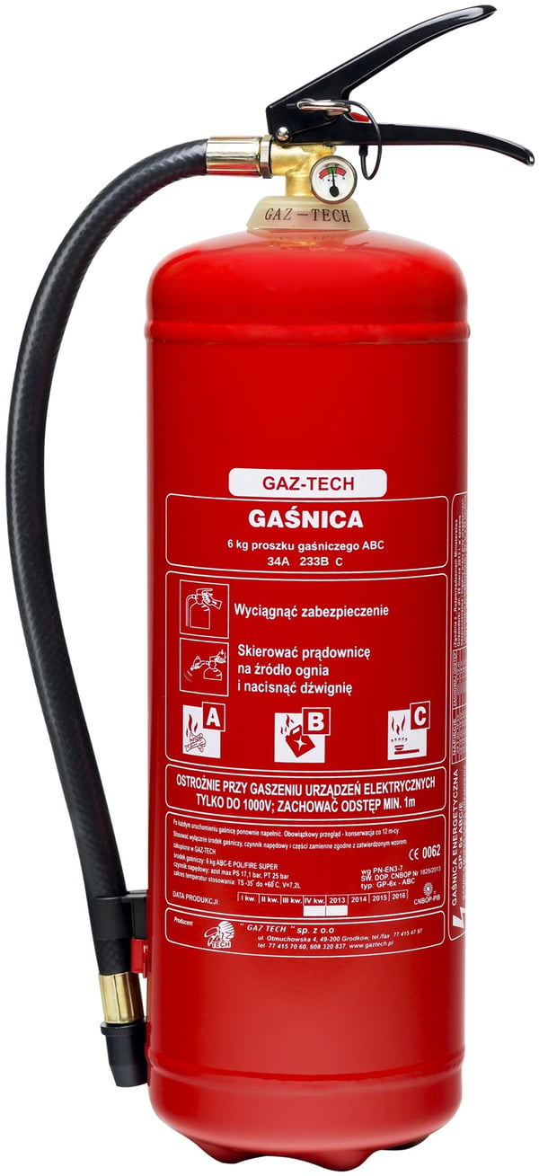 4 kg pulverbrandslukker - OGP 4X ABC/E 4 kg pulverbrandslukker - OGP 4X ABC/E