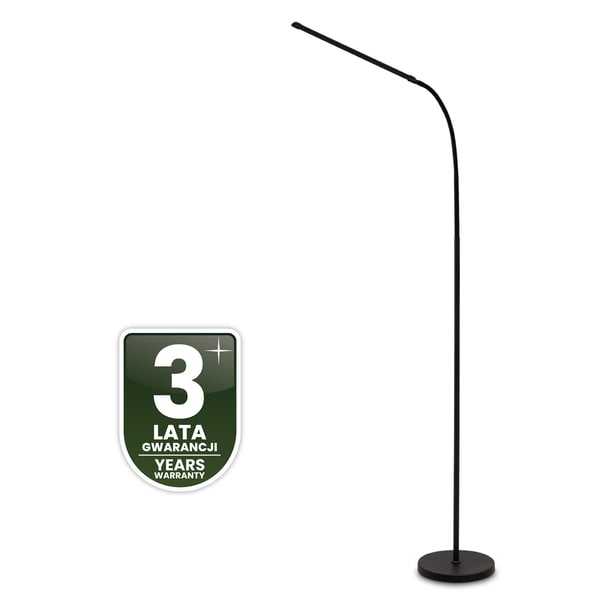 Golvlampa LED 14W CCT dimbar med höjdjustering LONGA 2 svart LUMILED