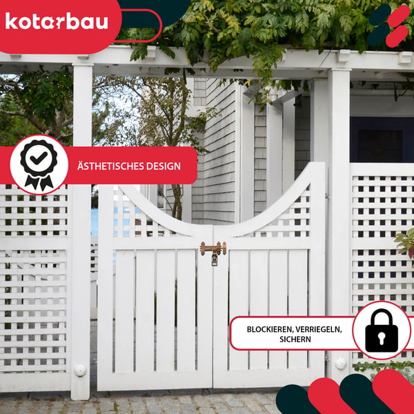 KOTARBAU® Garagegrindslås boltstængning grindedørslås forgyldning stål 150 mm