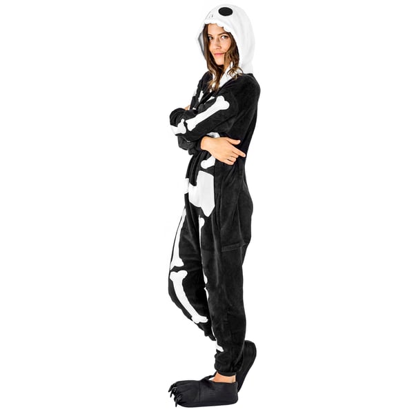 Kigurumi-luurankoasu Pyhän Andreaksen päivän pyjama aikuisille, luurankoasu - S