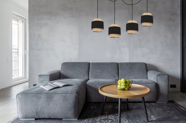 Hængende lampe, loftslysekrone, lampeskærm, boho juta