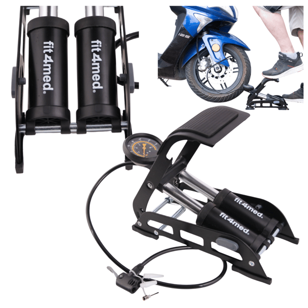 Dobbeltstempelfodpumpe til bil, cykel, madras