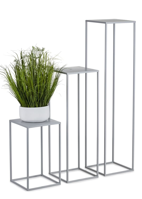 Harmaa seisova kukkateline 100 cm