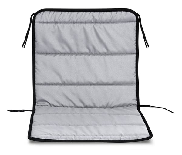 Quiltet skumpude til stol 50x50x50 cm mørkegrå