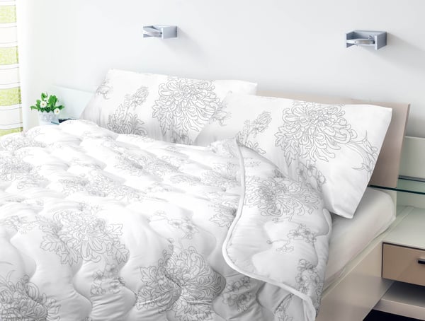 Dyne 155x220 cm helårs antiallergisk mikrofiber printet silikone