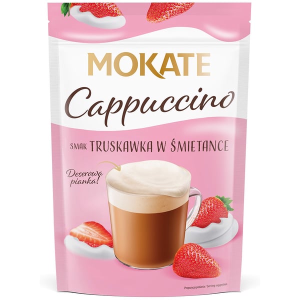 Mokate Cappuccino mansikanmakuisella kermalla 110 g
