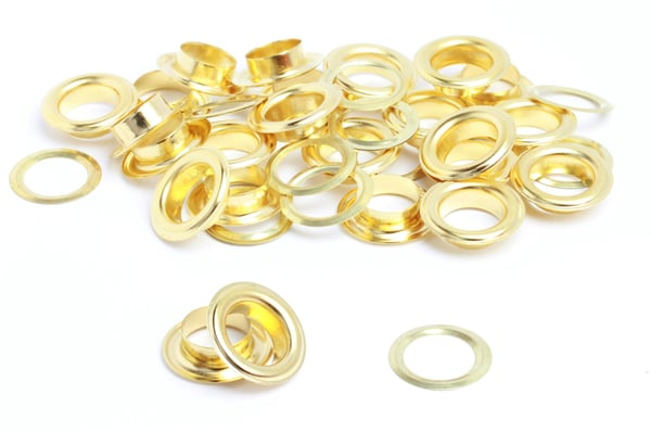 Öljetter i rostfritt stål 14 mm 50 set guld Öljetter i rostfritt stål 14 mm 50 set guld