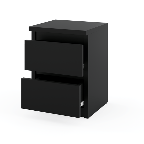 Sort sengebord 30 CM 2S Soveværelsesmøbel Nakastlik Loft