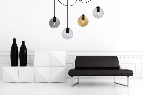LED-lasipallohämähäkki-kattovalaisin