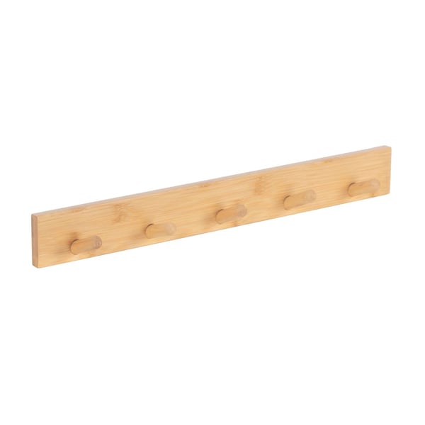 Bambusbøjle med fem kroge til badeværelset begryf 5,5x50x6