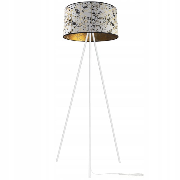GULVLAMPE MED STÅENDE TRIPOD I METALSKÆRM 45 cm