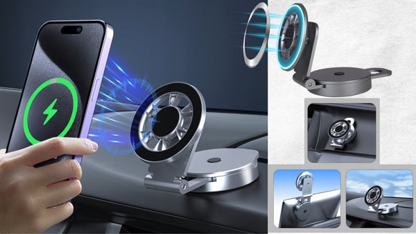 Magnetisk biltelefonhållare för instrumentbrädan med 3M-tejp