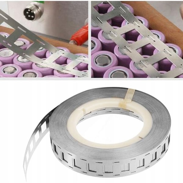 Förnicklad tejp 27x0,15mm för svetsceller förnicklad stålplåt 2P 1m