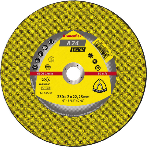Konveks skive A24EX T27 230*3,0*22 189002 - T27 230 A EX