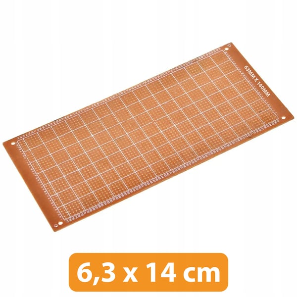 Yksipuolinen universaali prototyyppilevy 63 x 140 mm