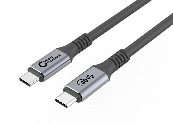 MicroConnect USB4 USB-C-kabel 2m 40Gbps 100W
