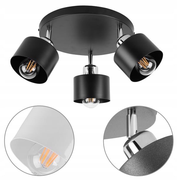 TAKLAMPA I METALL E27 LED