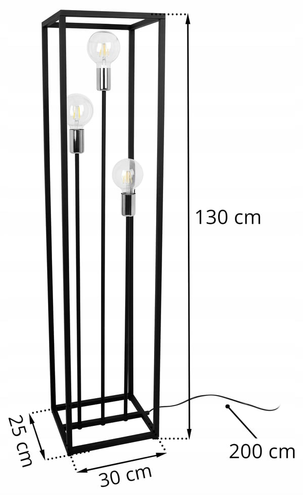 MUSTA METALLILATTIAVALAISIN 130 CM