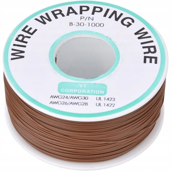Kynar-ledning type AWG 0,25 mm brun 200 m