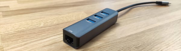 HUB ADAPTER USB-C LAN ETHERNET RJ45 GIGABIT 1000 Mbps