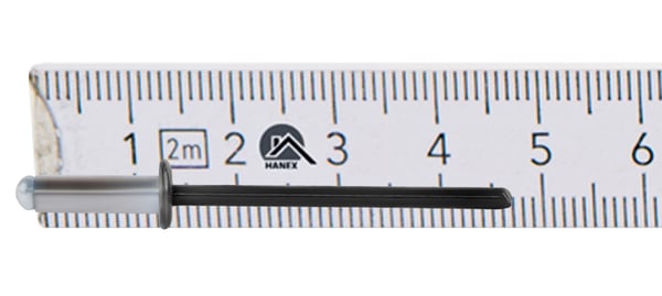 Alumiiniset avoimet niitit 4x12mm RAL 9005