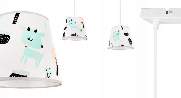 Lofthængende lampe til børn, Bambi lampeskærm