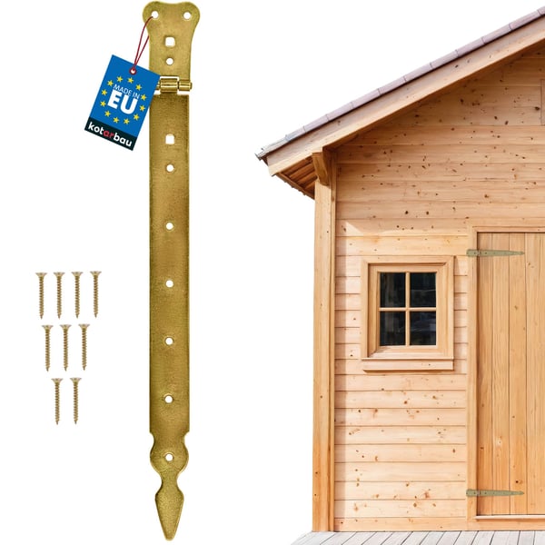 Pavillonhængsel til døre, skodder, porte, pavillon, stål, guld, 400 mm