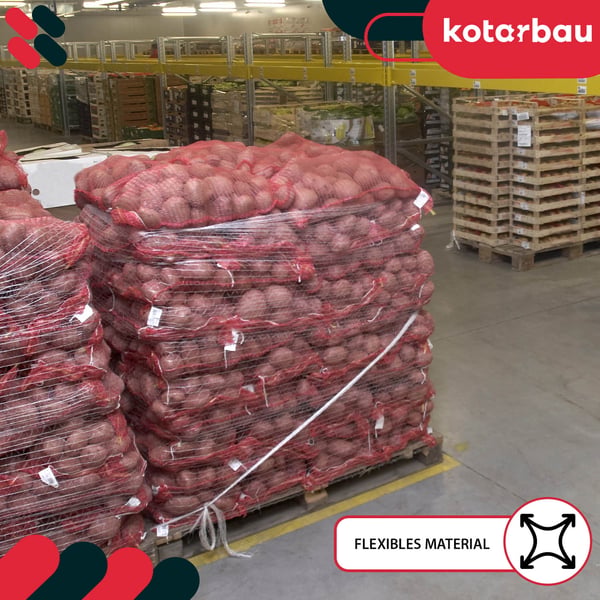 KOTARBAU handpallnät andningsbart elastiskt blommor grönsaker frukt trä 50 cm 500 MB