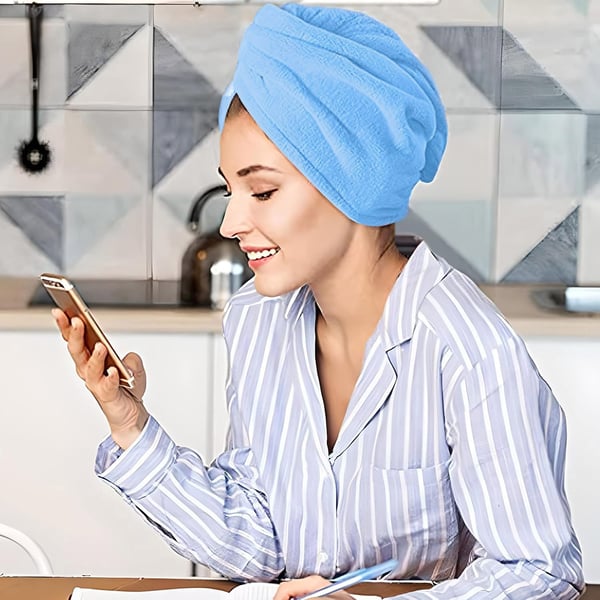 Mikrofiber snabbtorkande hårtorkande turban handduk stor